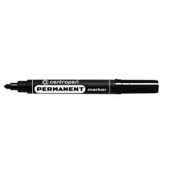 Маркер перманентний Permanent Centropen 2.5 мм круглий чорний 8566/01 8566/01 фото