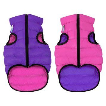 Курточка двостороння AiryVest для собак XS25 рожево-фіолетова 1587 (4823089301570) 4823089301570 фото