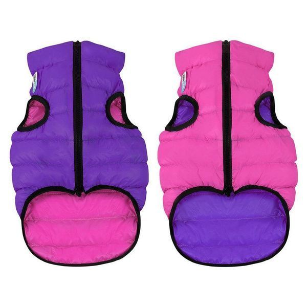 Курточка двостороння AiryVest для собак XS25 рожево-фіолетова 1587 (4823089301570) 4823089301570 фото