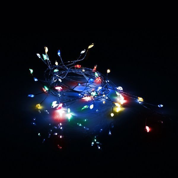 Електрогірлянда Кластер на мідному дроті YES! Fun 1 м 50 LED різнокольорова, статич, батарейки (975019) 975019 фото