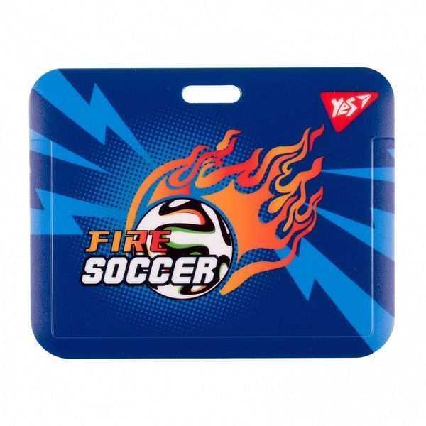 Бейдж горизонтальний Yes Football 80x100 мм слайдер (940324) 940324 фото