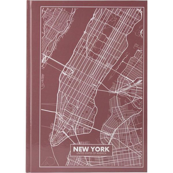 Записна книга блокнот Axent Maps New York А4 96арк клітина рожево-коричневий (8422-543-A) 8422-543-A фото