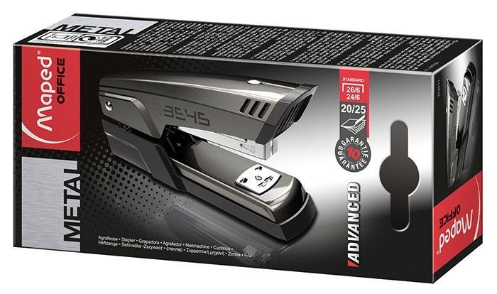 Степлер настільний Maped ADVANCED METAL 25л. металевий (скоби №24/6,26/6) темно-сірий (MP.354511 MP.354511 фото