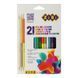 Олівці кольорові ZiBi KIDS Line тригранні 21 колір (ZB.2441) ZB.2441 фото 1