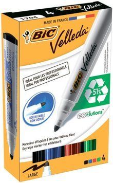 Маркери для сухостираєма дощок BIC набір 4 кольори (bc904941) bc904941 фото
