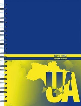 Записна книга блокнот А5 Buromax 96 арк. клітка тб. обл. спіраль BM.2412 BM.2412 фото