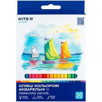 Олівці акварельні Kite Classic 36 кольорів (K-1052) K-1052 фото