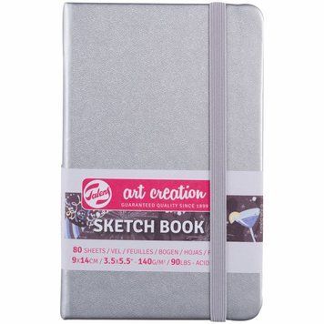 Блокнот для графіки Royal Talens Art Creation 9х14 см 140г/м2 80 арк. Shiny Silver (8712079467937) 8712079467937 фото
