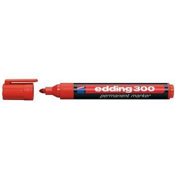 Маркер перманентний Permanent Edding 1.5-3 мм круглий червоний e-300/02 e-300/02 фото