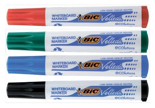 Маркери для сухостираєма дощок BIC набір 4 кольори (bc904941) bc904941 фото