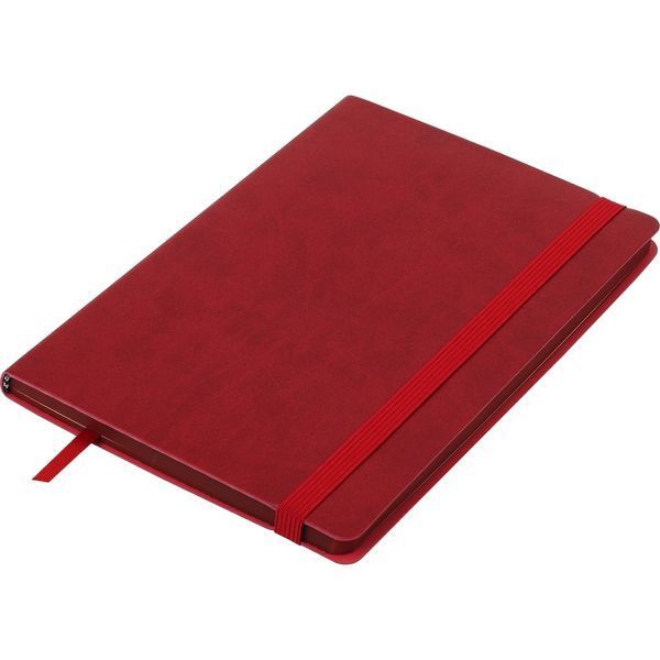 Записна книга блокнот Buromax BRIEF А5 мистецтв. шкіра 96арк. лінія червоний BM.295204-05 BM.295204-05 фото