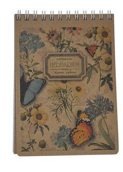 Записна книга блокнот Buromax Kraft А6,80 л.,клітина,тв. обл.,спіраль BM.2481 BM.2481 фото