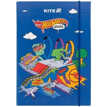 Папка для зошитів на гумці Kite Hot Wheels В5 картон (HW25-210-2) HW25-210-2 фото