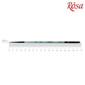 Кисть синтетика Rosa Stream 132 кругла №0 коротка ручка (4823098517306) 4823098517306 фото