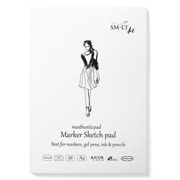 Блокнот-склейка для маркерів SMILTAINIS AUTHENTIC А4 100г/м2 50 арк. (4770644592433) 4770644592433 фото
