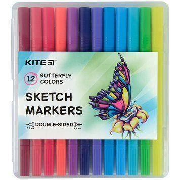 Скетч-маркери Kite Butterfly 12 кольорів (K22-044-2) K22-044-2 фото