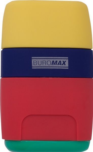 Точилка з ластиком Buromax пластиковий корпус з контейнером на 2 отвори (BM.4771-1) BM.4771-1 фото