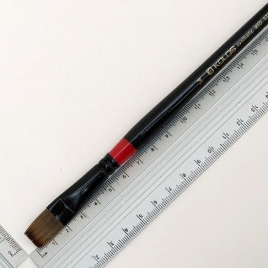 Синтетика плоска, Red stripe 1018 №14 д. р кисть Колос 4823064903256 фото