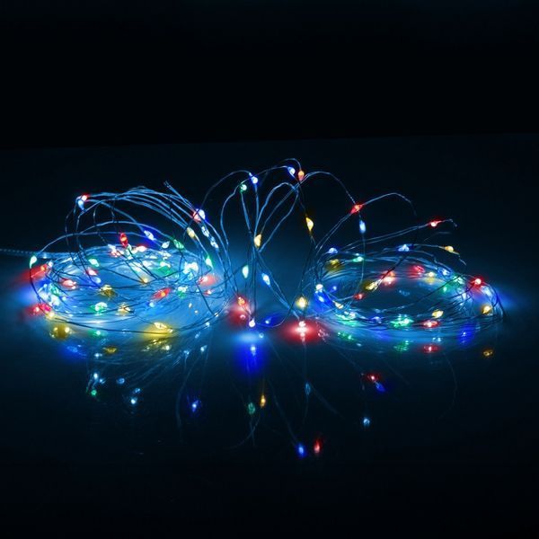 Електрогірлянда Нитка на мідному дроті YES! Fun 10 м 100 LED різнокольорова, статична, USB (975037) 975037 фото