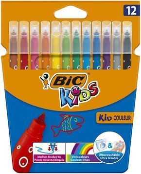 Фломастери BIC Kid Coleour 12 кольорів (bc9202932) bc9202932 фото