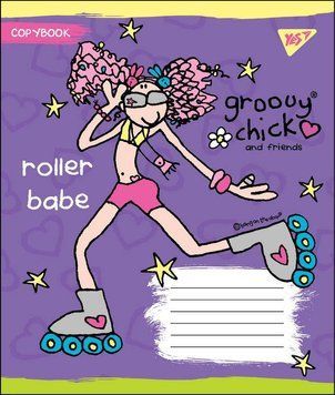 Зошит в лінію 12л YES GROOVY CHICK мікс 4 обкладинки (764501) 764501 фото