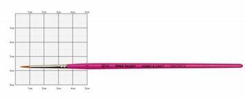 Кисть синтетика Rosa Talent Hobby & Craft для декору кругла №1 коротка ручка (4823086708075) 4823086708075 фото