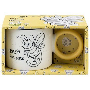 Чашка керамічна Kite Crazy cat 370 мл (K25-220-5) K25-220-5 фото