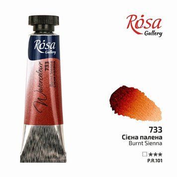 Краска акварельная ROSA Gallery 10 мл туба сиена жженая (4823098508045) 4823098508045 фото