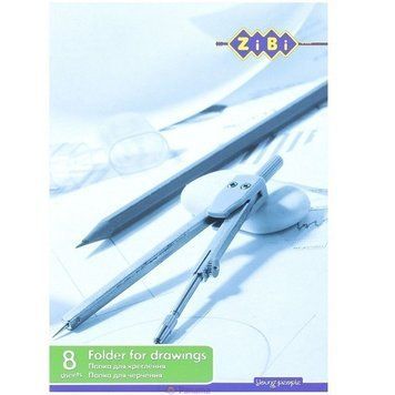 Папка для креслення А4 8 аркушів щільність 160 гм2 ZB.1400 фото