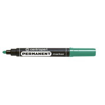 Маркер перманентний Permanent Centropen 2.5 мм круглий зелений 8566/04 8566/04 фото