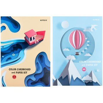 Набір папір і картон Kite А4 7+7 арк. (K24-1256) K24-1256 фото