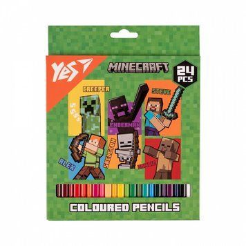 Олівці кольорові YES Minecraft. Heroes 24 кольори (290740) 290740 фото