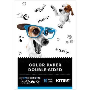 Папір кольоровий двосторонній Kite Dogs А5 10л/10кол. (k22-293) k22-293 фото
