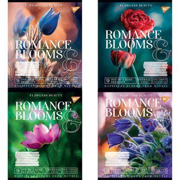 Зошит у лінію 48 л YES Romance blooms мікс обкладинок (766460) 766460 фото