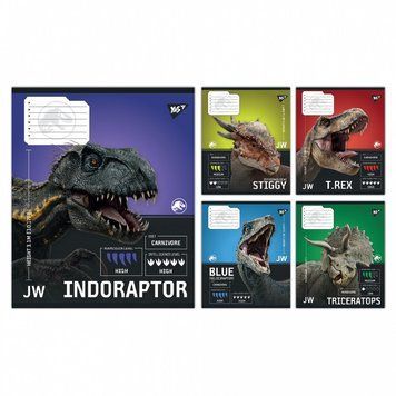 Зошит YES JURASSIC WORLD Strength and Power 48 арк. клітинка мікс дизайнів (767672) 767672 фото