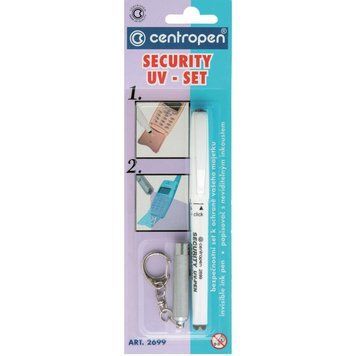 Маркер для прихованого маркування Security UV Centropen для прихованої маркеровки з ліхтариком 2699/1/B 2699/1/BL фото