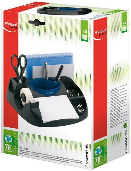 Підставка органайзер Maped ESSENTIALS GREEN Maxi чорний з синім (MP.575100) MP.575100 фото