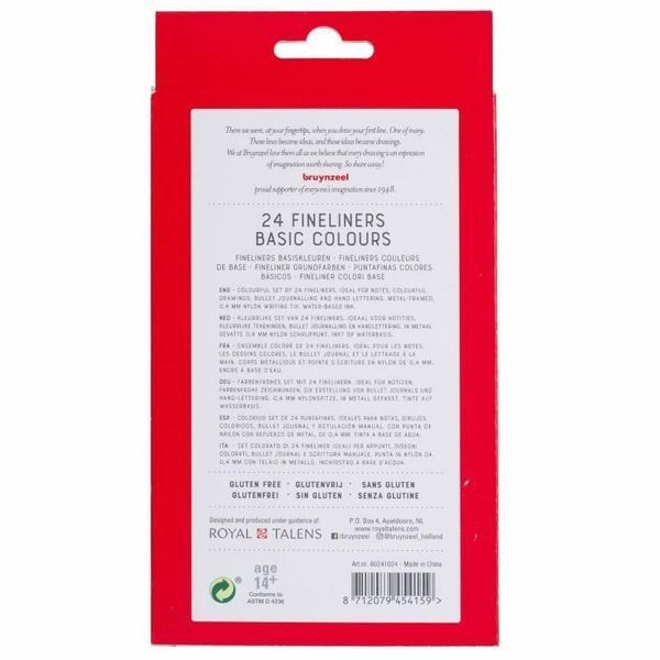 Лінери Bruynzeel Fineliner набір 24цв. (8712079454159) 8712079454159 фото