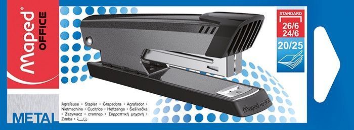 Степлер настільний Maped START 25л. металевий (скоби №24/6,26/6) сірий (MP.392710) MP.392710 фото