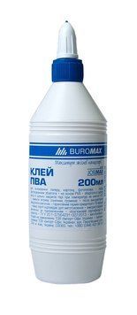 Клей ПВА Buromax JOBMAX 200мл ковпачок-дозатор (BM.4853) BM.4853 фото