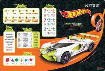 Підкладка настільна Kite Hot Wheels 42,5x29см (HW23-207) HW23-207 фото