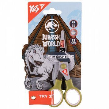Ножиці дитячі Yes JURASSIC WORLD 13 см з малюнком на лезі (480443) 480443 фото