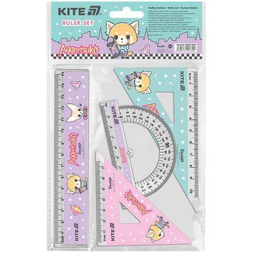 Набір лінійка 15 см 2 кос., трансп. Kite Aggretsuko (AR25-282) AR25-282 фото