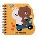 Записна книга блокнот YES Line Friends yellow 100x100 мм 30 аркушів крапки карт. обкладинка подвійна cпіраль 151812 фото 1