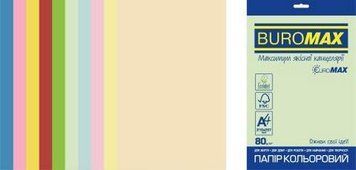 Папір кольоровий Buromax 50 аркушів набір 10 кольорів А4 80 г/м2 (BM.2721650E-99) BM.2721650E-99 фото