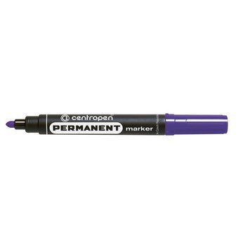 Маркер перманентний Permanent Centropen 2.5 мм круглий фіолетовий 8566/08 8566/08 фото