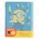 Записна книга блокнот YES Minions В5 80 аркушів лінія софт-тач пласт. обкладинка подвійна спіраль (765743) 765743 фото 1
