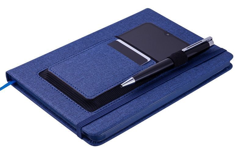 Записна книга блокнот Buromax COMFORT A5 96 л лінія позов.шкіра синій (BM.295209-02) BM.295209-02 фото