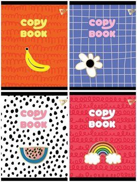 Зошит в клітку 18 л Yes "Doodle fun" софт-тач+фольга золото А5 мікс 4 дизайну (765180) 765180 фото