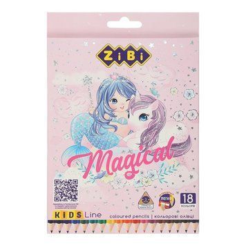 Олівці кольорові ZiBi KIDS Line МАГІЯ 18 кольорів (ZB.2449) ZB.2449 фото
